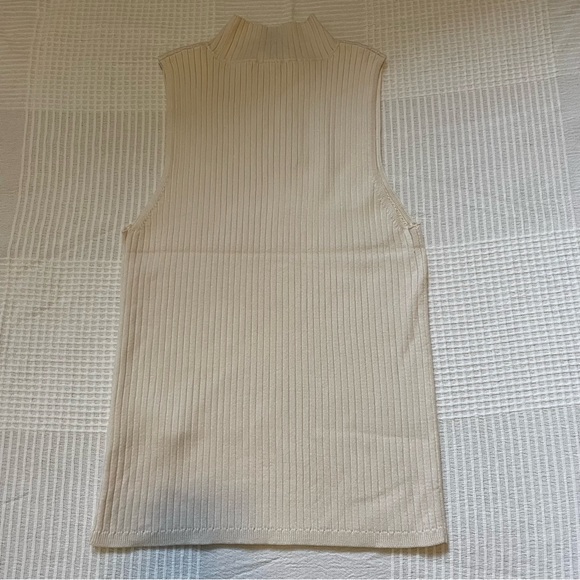 Madewell Pearson Mockneck Sweater Tank Size Small Cream - Picture 3 of 4